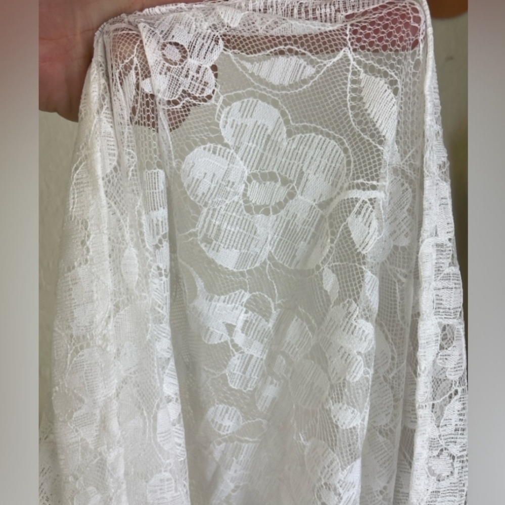 For Love & Lemons Lorena Maxi Dress White Lace - Picture 3 of 15